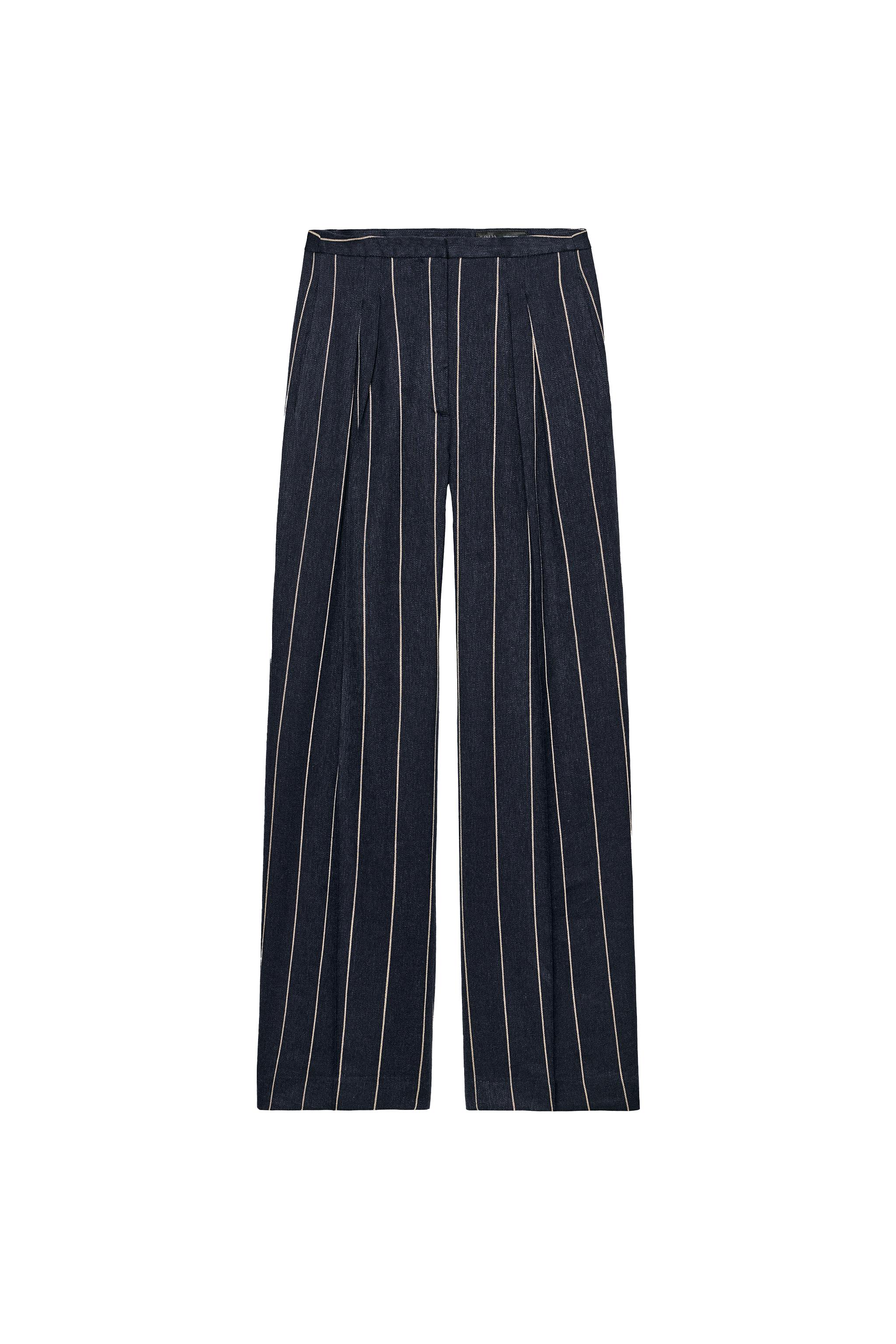 ZW COLLECTION STRIPED LINEN PANTS